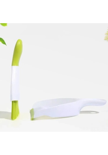 Yaleker Plastik El Tüpü Ve Süpürge Seti - Araç, Mobilya Temizliği İçin Kompakt, Dense Tüy, Kutuplara Ulaşır - Gri Beyaz Gri