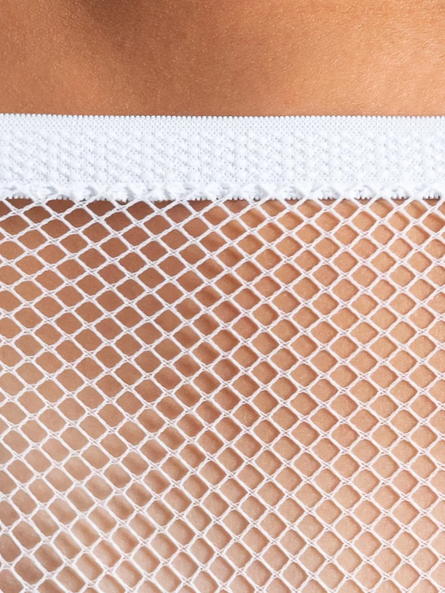 Calzeamo Beyaz Ağ Desenli Naylon Külotlu Çoraplar, 20 Denye 115233905 Beyaz
