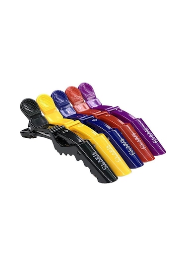 Claris C-32201 Renkli Yarasa Saç Pensi  5'li