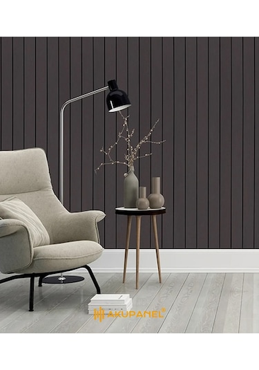 Akupanel Plus7 60 245 Cm Venge Akustik Duvar Paneli Kahverengi