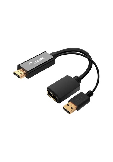 Qgeem Qg-hd01 Hdmı To Display Port Dönüştürücü Siyah