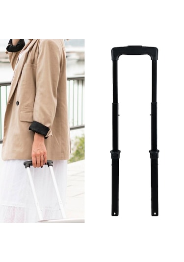 Homyl Bavul Teleskopik Saplı, Çekme Çubuğu Şık Kullanım Siyah