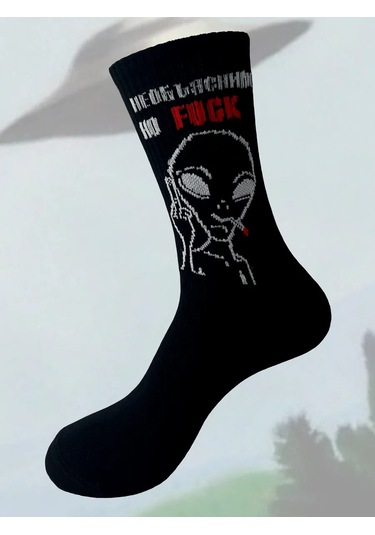 Nanoskah Basılı Ve Yazılı Mem Çorapları 325338033 Siyah