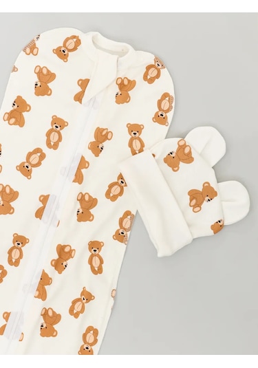 Allbaby Fermanla Kapı Taşıyıcı - Şapkalı Fermuarlı Konfor Üstü 310995774 Sütlü