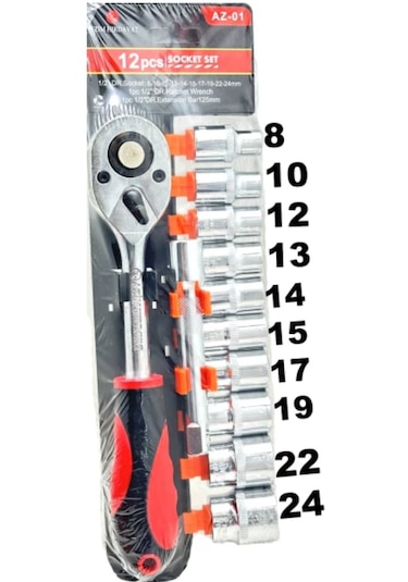 Azim 1/2 Lokma Takımı Seti Cırcır Kollu 12 Parça