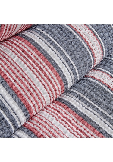 Karaca Home Denim Farley Çift Kişilik Yatak Örtüsü Seti Kırmızı