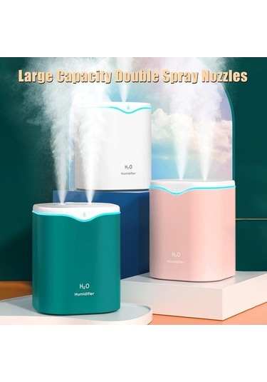 Novahub 2000 Ml Usb Hava Nemlendirici, Aromaterapi, Çift Sprey Portu, Serin Mist Maker, Ev Ve Ofis İçin, Pembe