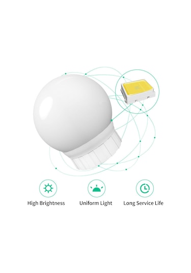 Konesam 6 Adet Dokunmatik Ayna Işığı - 3 Renk Ayarı Doğal Beyaz, Saf Beyaz, Sıcak Beyaz - Usb Güzellik Işığı - Makyaj Ve Banyo Kullanıma Uygun