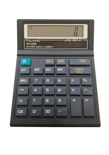 Muhasebe Market İş Yeri İçin Solar Profesyonel 12 Haneli Hesap Makinesi Siyah