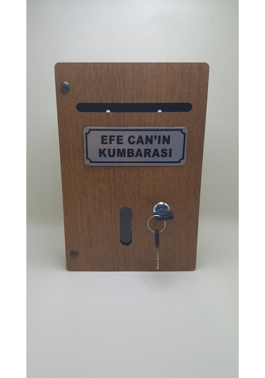 Küçük Boy Ahşap Kişiye Özel Kumbara