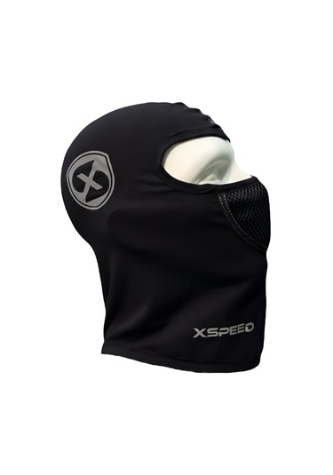 Xspeed Reflekrif Baskılı Maske Balaklava Siyah
