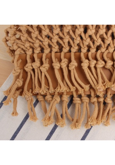 Suntek Omuz Çantası Saplı Çanta Plaj Tote Kadın Kahverengi Kahverengi