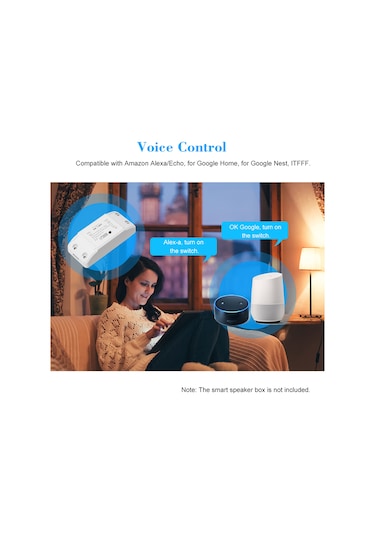 Mufunye 10a Wifi Akıllı Anahtar Modülü - Akıllı Yaşam/tuya Uygulaması İle Uzaktan Kontrol, Zamanlama Ve Google Home/alexa Ses Komutu Desteği