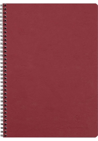 Clairefontaine Age Bag Wirebound A4 Kareli Defter Bordo 781420c
