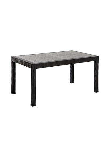 Rattan 90x150 Camsız Antrasit Masa - Bahçe&balkon&teras Antrasit