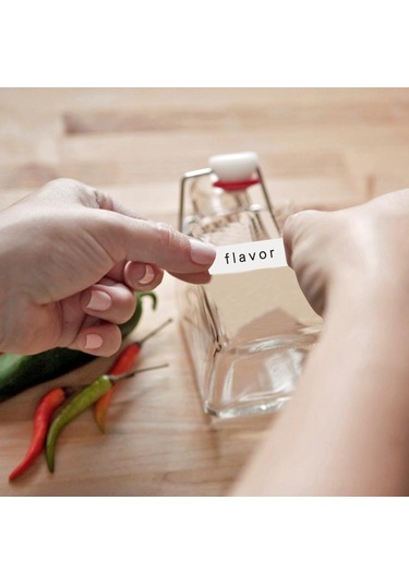 Aubyhe Casio Yazıcılar İçin Dayanıklı Pet Etiket Şeridi - 12mm, 8m, Siyah Üstü Beyaz 1 Adet