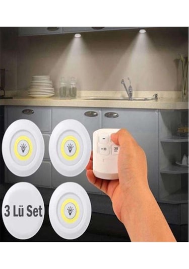 Elitled 3lü Kumandalı Pilli Spotled