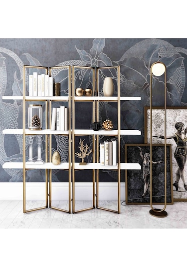 Cloe Gold Kitaplık&duvar Rafı