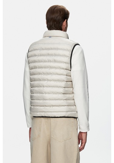 Blume Bej Fermuarlı Ve Cepli Polyester Standard Fit Erkek Yelek Bej