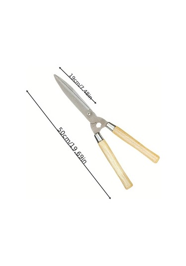 Besthome1 1 Adet Sağlam Bahçe Makası Kalın Ahşap Sap Çim Çit Budama Aleti