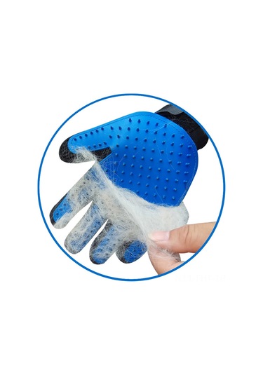 Hangfox Kedi Bakımı Için Mavi Sol Eldiven: Tüy Alma, Temizleme Ve Masaj Fonkisyonu - Kolay Kullanım, Dayanıklı Malzeme