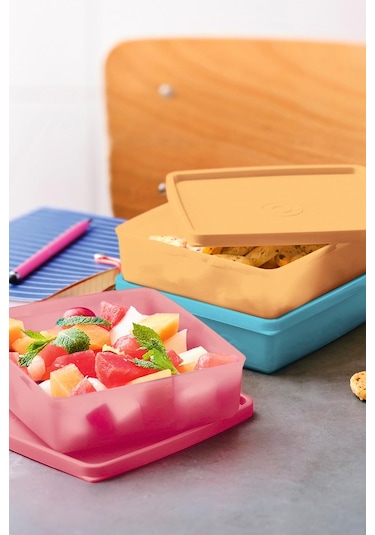 Tupperware Eco+ Kare 3'lü Tasıma Kabı Seti