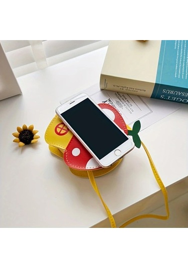 Elmpaly Küçük Ev Çapraz Çanta Moda Prenses Para Cüzdan Kırmızı Kırmızı