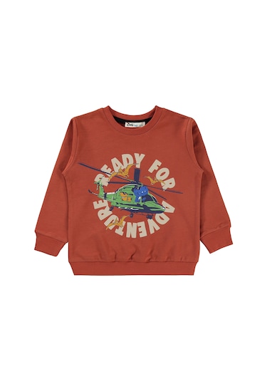 Civil Boys Erkek Çocuk Sweatshirt 2-5 Yaş Koyu Bakır 19407408524w1-1