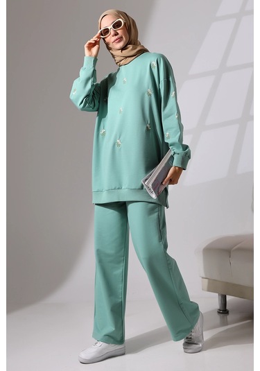 Kadın Mint Yeşili Mevsimlik Penye Alt Üst Spor Ve Rahat Ikili Tunik Pantolon Şık Tesettür Takım Mint Yeşili Kadın Mint Yeşili Mevsimlik Penye Alt Üst Spor Ve Rahat Ikili Tunik Pantolon Şık Tesettür Takım Mint Yeşili
