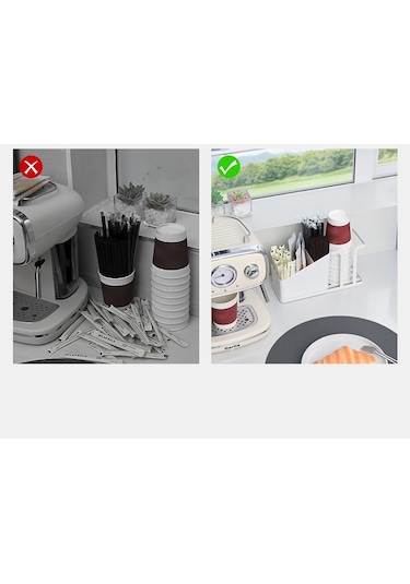 Cbtx Kahve Kağıdı Bardağı İçin Tek Kullanımlık Bardak Tutucu Karbon Çelik Raf Masaüstü Rafı Siyah