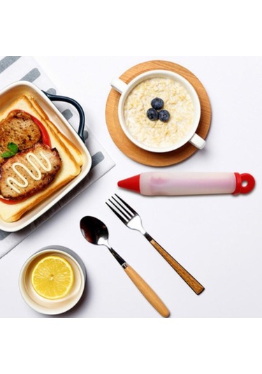 Pembe Silikon Gıda Yazma Kalem Çikolata Dekorasyon Araçları Kek Kalıbı Krem Fincan Kurabiye Pasta Nozulları