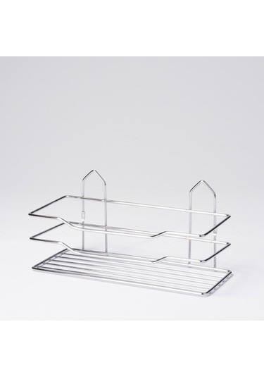 Mark Premium Tek Katlı Duş Rafı Paslanmaz Krom Siyah