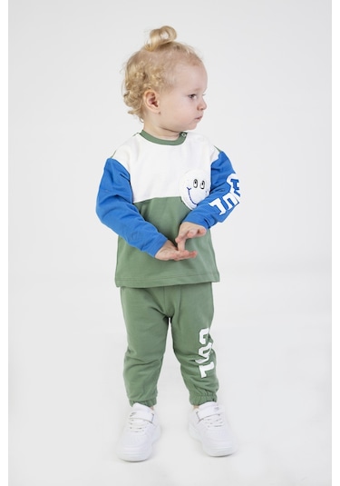 Harika Kids Erkek Bebek&çocuk İki İplik Kumaş Orta Kalınlıkta Örme Basic Alt Üst Eşofman Takımı 001