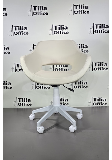 Monaco Çalışma Kesim Çocuk Koltuğu Beyaz Ayak Krem