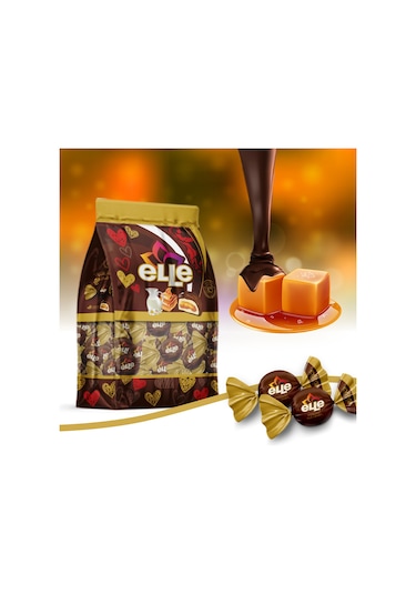 Evliya Şekerleme ve Çikolata Elle Karamel Quadro Poşet 1 KG