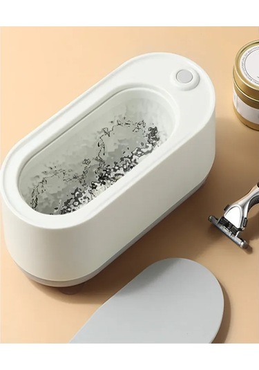 Springsun Ev Tipi Portatif Ultrasonik Mücevher Temizleyici - Gözlük, Saat İçin Yüksek Frekans Beyaz