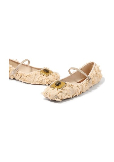 Kurt Geiger Pimlico Ballerina Kumaş Lüks Stil Kadın Babet Kahverengi