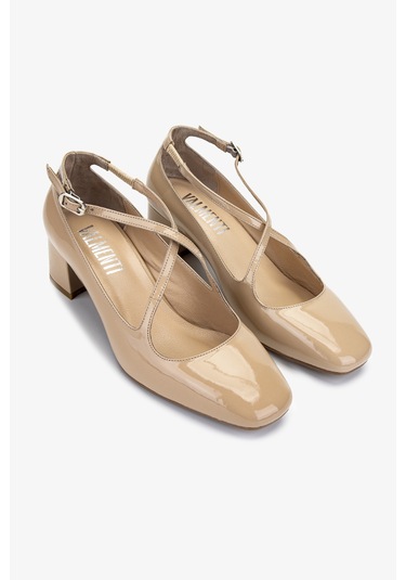 Valmenti Kadın Hakiki Deri Bej Topuklu Ayakkabı 1027 229 Bn Ayk Y25 Nude Rgn Bej