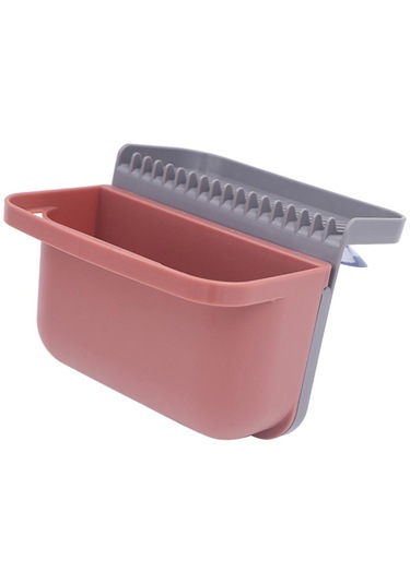 Suntek Plastik Lavabo Drenaj Sepeti Depolama Rafı Filtre Raf Kırmızı Kahverengi