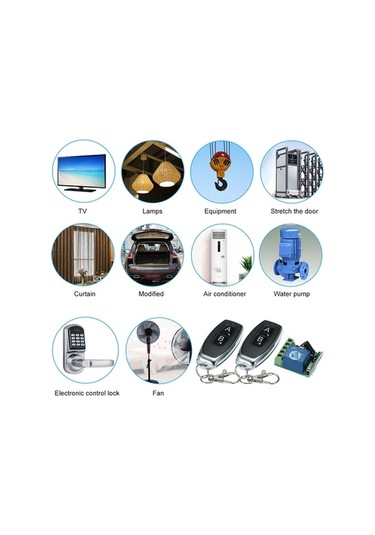 Pazly Universal Kablosuz Anahtar Röle Modül, 12v 1k Rf E-kilit, Uzaktan Kumanda, Superheterodin Alım, 19 Adet Depolama, Komutlu Çalışma Diğer