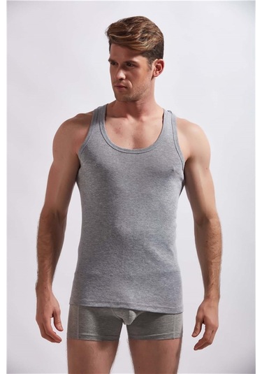 Josejuan 6'lı Erkek Atlet %100 Pamuk Suprem 3300-6'lı Gri Melanj