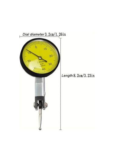 Boatshop1 1pc 0 İla 0 8 Mm Hassas Metrik Kızaklı Raylar Kadranlı Test Göstergesi Ölçüm Aracı Seviye Göstergesi