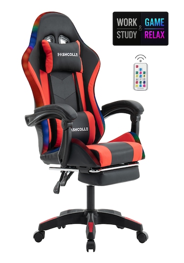 Fashcolle Red Star Işıklı - Masaj Özellikli Oyuncu Koltuğu Kırmızı-siyah Fashcolle Red Star Işıklı - Masaj Özellikli Oyuncu Koltuğu Kırmızı-siyah