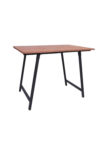 Alin Metal Ahşap Katlanır Kamp Ve Piknik Masası Kahve Ve Gri Kahve Ve Grı Kahverengi - Gri