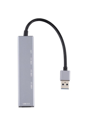 Sones 3019 4 X Usb 3.0 - Usb 3.0 Alüminyum Alaşımlı Hub Adaptörü Led Göstergeli Gümüş Gri