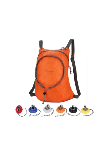 Sones Naylon Su Geçirmez Katlanabilir Hafif Depolama Katlanır Sırt Çantası Turuncu