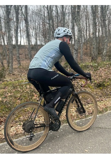 Bisiklet Ayakkabı Koruyucu Kaymaz Su Geçirmez Aero Galoş Gri - Siyah