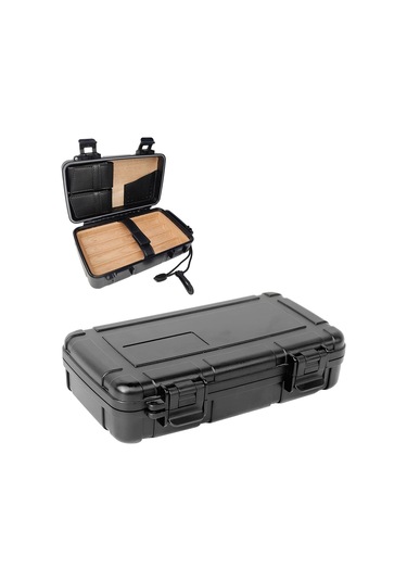 Falconetti Siyah Plastik Seyahat Humidoru Puro Kutusu Rd07