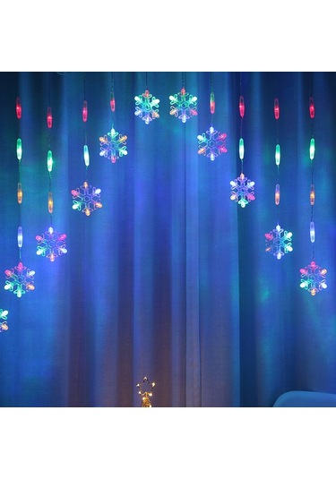 Led Ters V Kar Tanesi Beş Yıldızlı Dekoratif Işıklar Noel Su Geçirmez Dize Işıklar, Ab Tak Renkli Işık Diğer