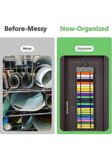 48 Bölmeli Vinil Saklama Organizatörü,